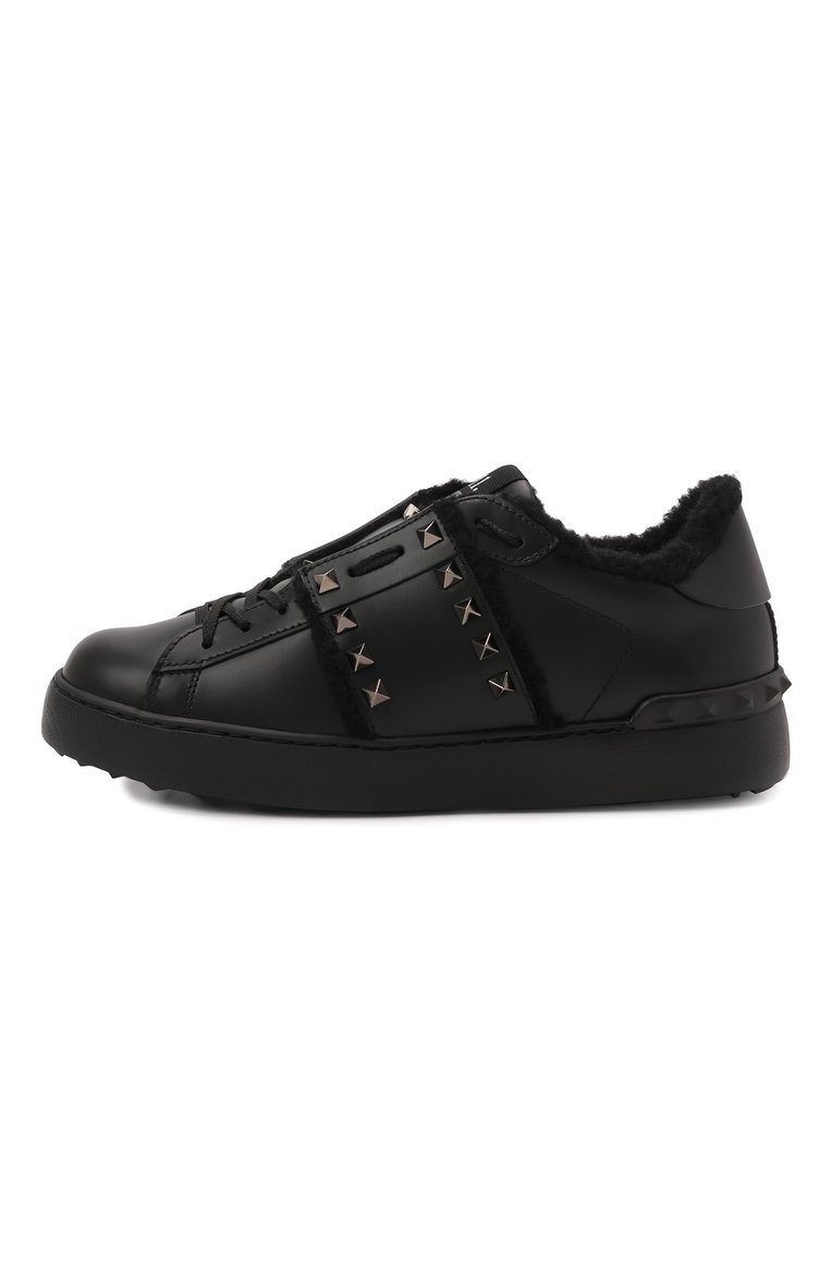 Кожаные кеды rockstud untitled VALENTINO, арт. WW0S0A01/FAN, фото 1