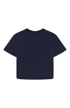 Детская хлопковая футболка DOLCE & GABBANA темно-синего цвета, арт. L4JTHV/G70J1/2-6 | Фото 2 (Материал внешний: Хлопок; Рукава: Короткие; Мальчики Кросс-КТ: Футболка-одежда; Автоматизация состава: Проставлено; Автоматизация ТО: Проставлено; Ростовка одежда: 2 года | 92 см, 3 года | 98 см, 4 года | 104 �см, 5 лет | 110 см, 6 лет | 116 см)