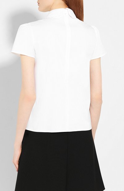 Хлопковый топ REDVALENTINO белого цвета по цене 23950 руб., арт. SR3AA0U7/0ES, фото 4 Хлопковый топ REDVALENTINO, арт. SR3AA0U7/0ES, фото 4