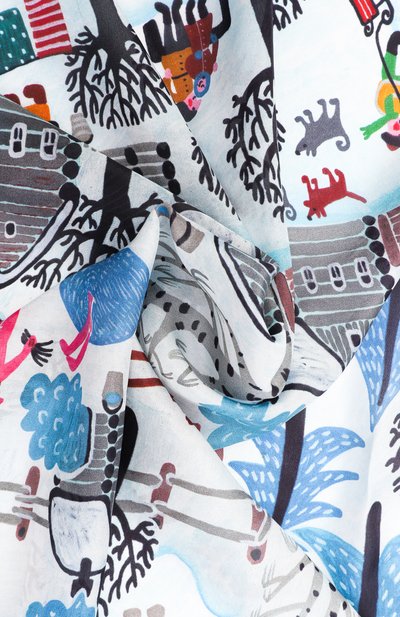 Шелковый платок зимняя деревня GOURJI, арт. 91133537/6244172, фото 3