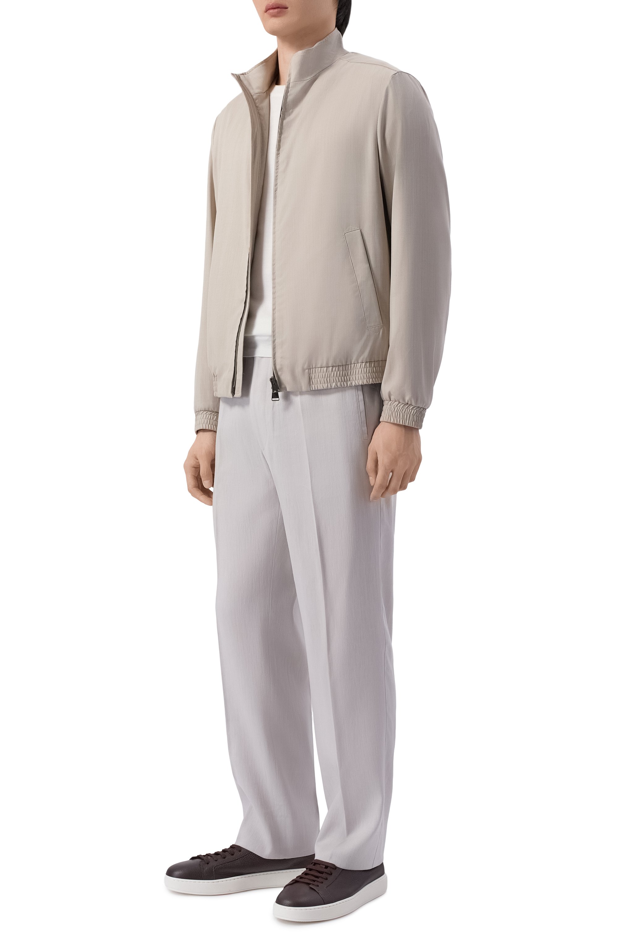 Брюки изо льна и шерсти CORNELIANI, арт. 274554/2718468, фото 2