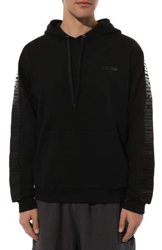 Хлопковое худи Moschino A1711/9410 Чёрный  A1711/9410 Фото 3