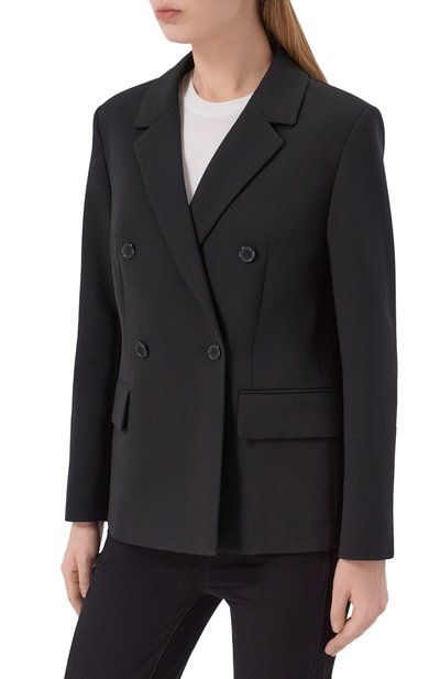 Жакет из шерсти и вискозы 12 STOREEZ черного цвета по цене 36000 руб., арт. 126463, фото 3 Жакет из шерсти и вискозы 12 STOREEZ, арт. 126463, фото 3