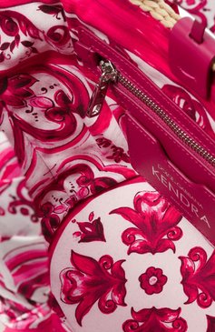 Женская сумка kendra small DOLCE & GABBANA бежевого цвета, арт. BB7270/AN407 | Фото 5 (Драгоценные камни: Проставлено; Размер: small; Материал сплава: Проставлено; Материал: Рафия)