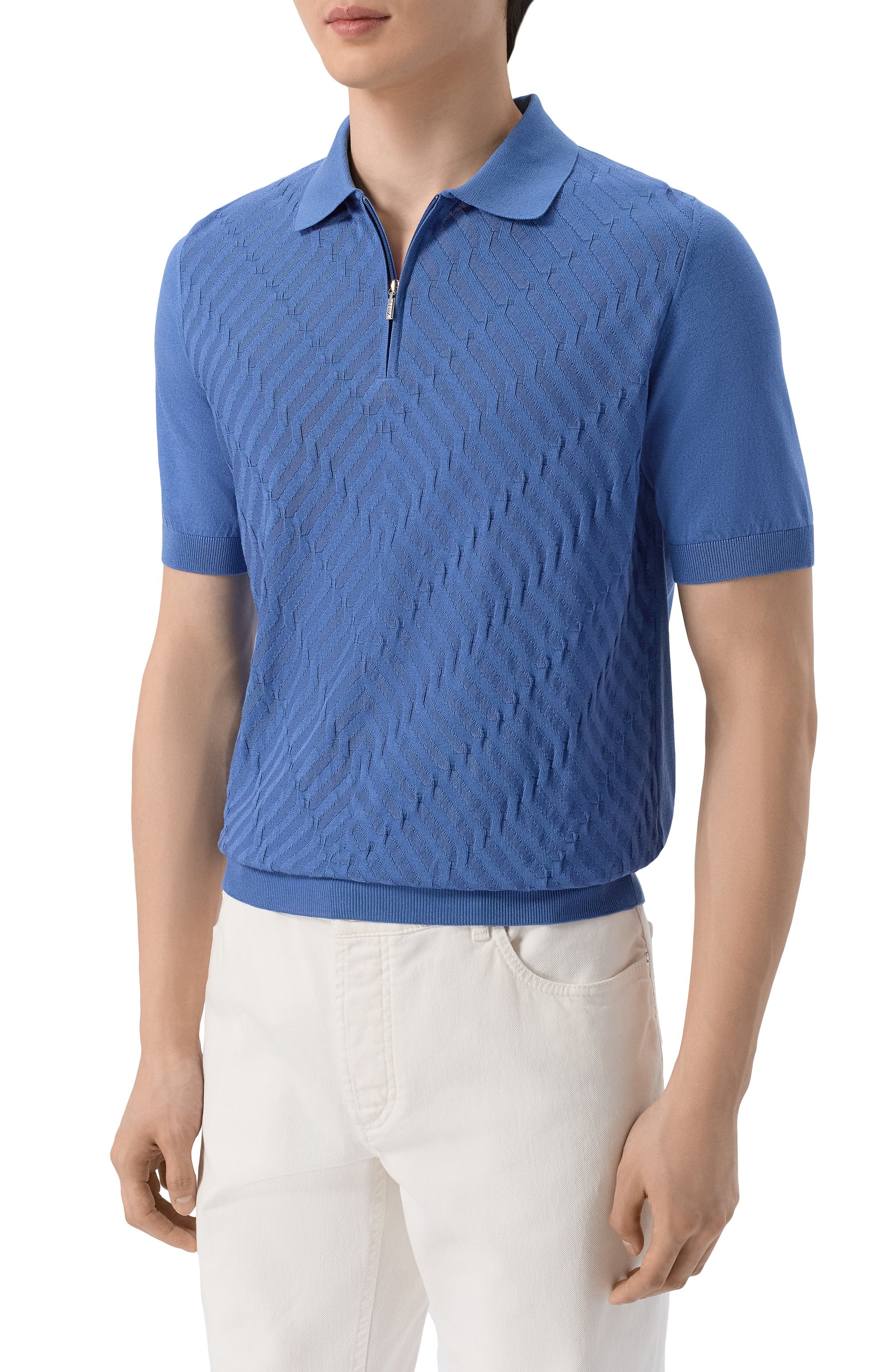 Поло из шелка и хлопка ZILLI, арт. KZP002M0145VVA000,  фото 3