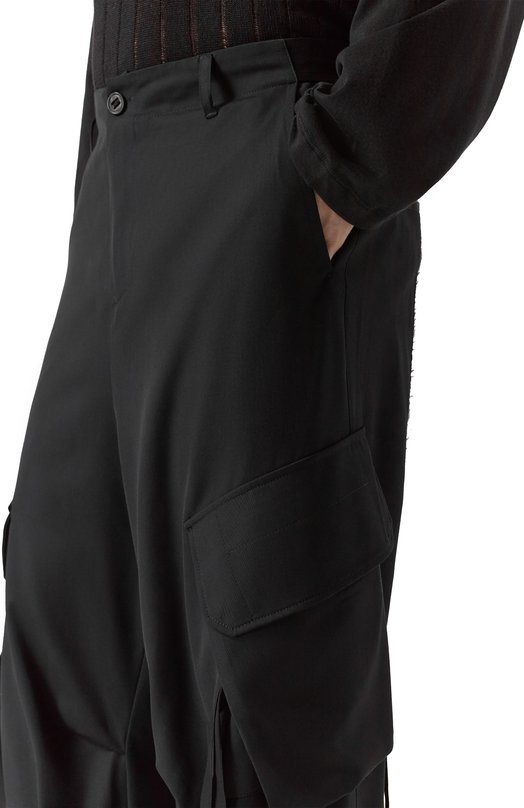Шерстяные брюки-карго Isabel Benenato UW340S26 Чёрный  UW340S26 Фото 5