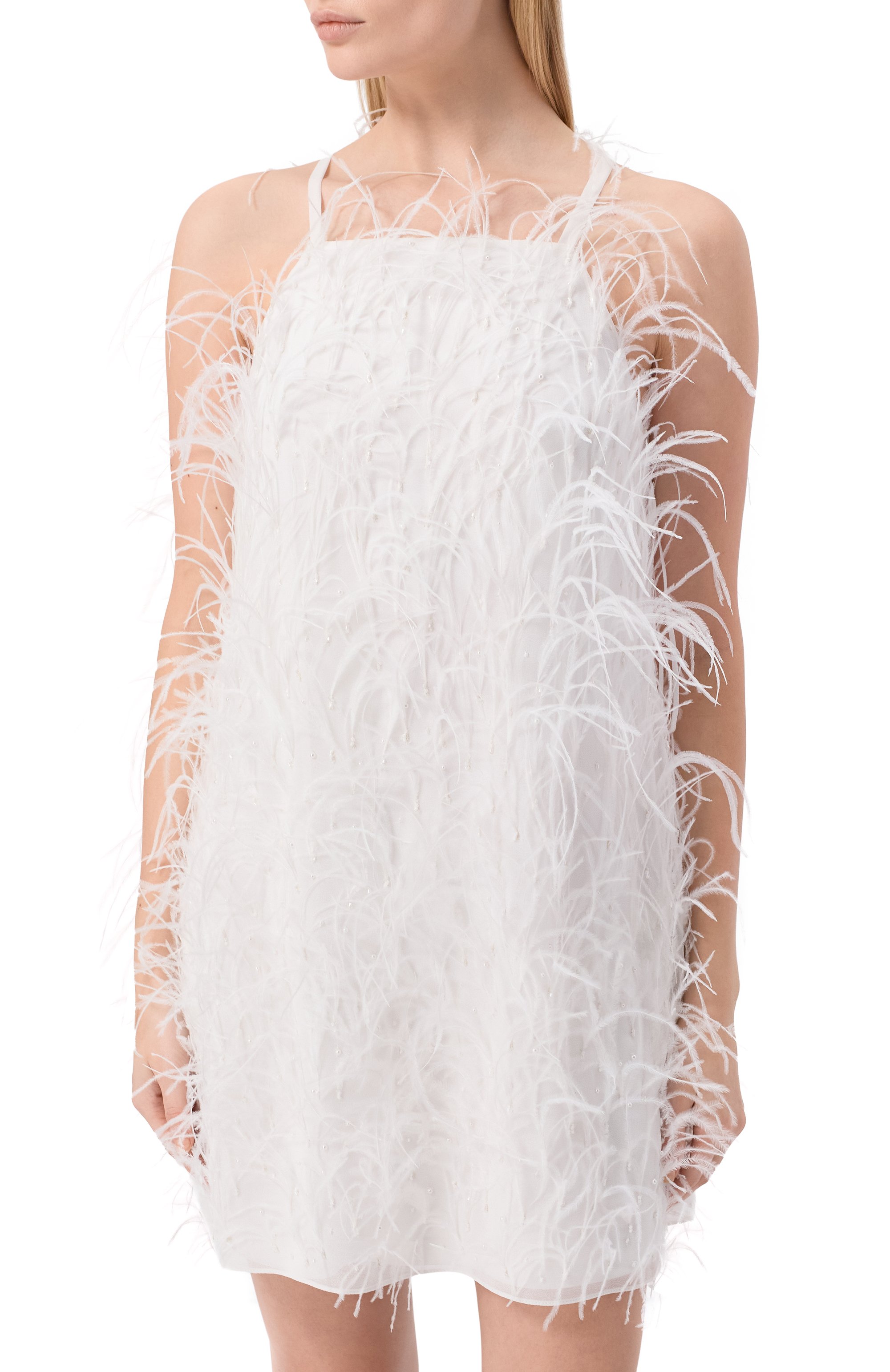 Платье с отделкой перьями PINKO, арт. 105572/A2SP, фото 3