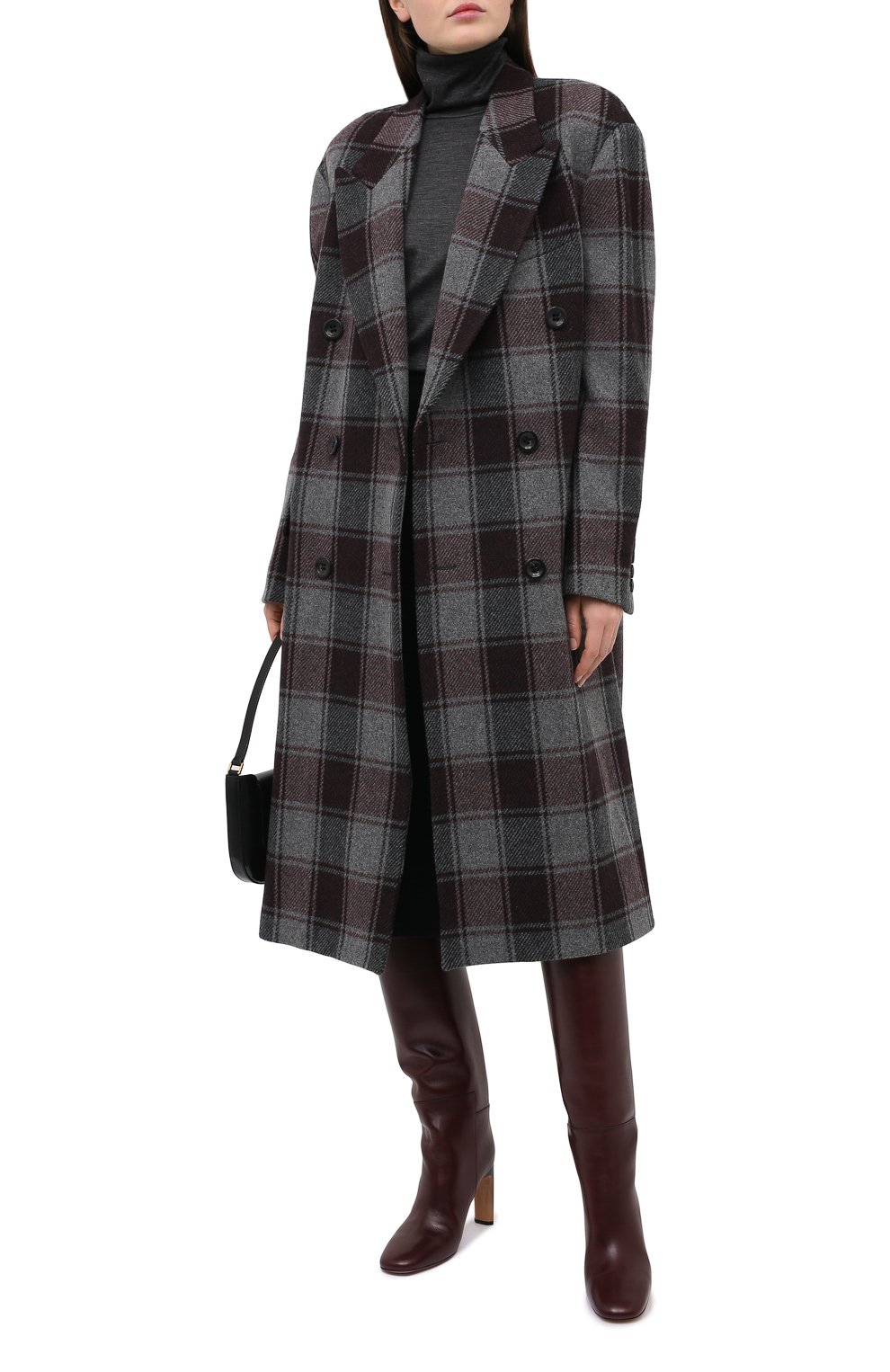 Шерстяное пальто DRIES VAN NOTEN бордового цвета по цене 192500 руб., арт. 202-10225-1132, фото 2 Шерстяное пальто DRIES VAN NOTEN, арт. 202-10225-1132, фото 2
