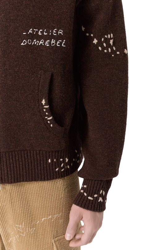 Кардиган DOMREBEL M 0FFICE/KNIT H00DIE ZIP Коричневый  M 0FFICE/KNIT H00DIE ZIP Фото 5