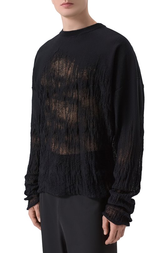 Хлопковый джемпер Isabel Benenato UK210S26 Чёрный  UK210S26 Фото 3