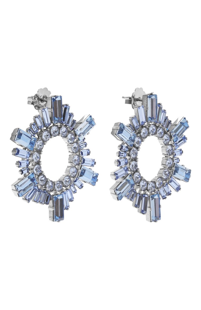 Женские серьги AMINA MUADDI голубого цвета, арт. MINI BEGUM EARRINGS | Фото 3 (Нос: Не проставлено; Региональные ограничения белый список (Axapta Mercury): Не проставлено; Материал: Металл)