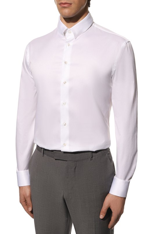 Хлопковая сорочка Giorgio Armani 8WGCCZMN/TZ064 Белый  8WGCCZMN/TZ064 Фото 4