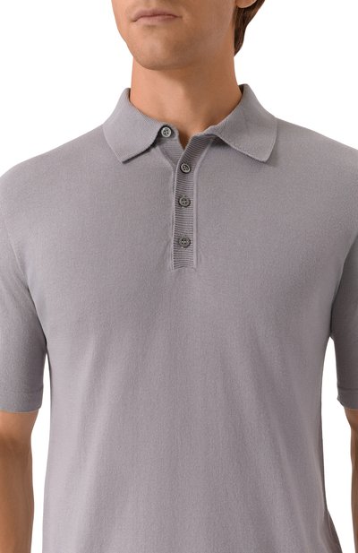 Хлопковое поло MVST серого цвета по цене 88650 руб., арт. MS61-644MU, фото 5 Хлопковое поло MVST, арт. MS61-644MU, фото 5