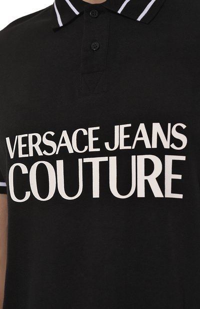 Хлопковое поло VERSACE JEANS COUTURE, арт. 74GAGT03/CJ010, фото 5