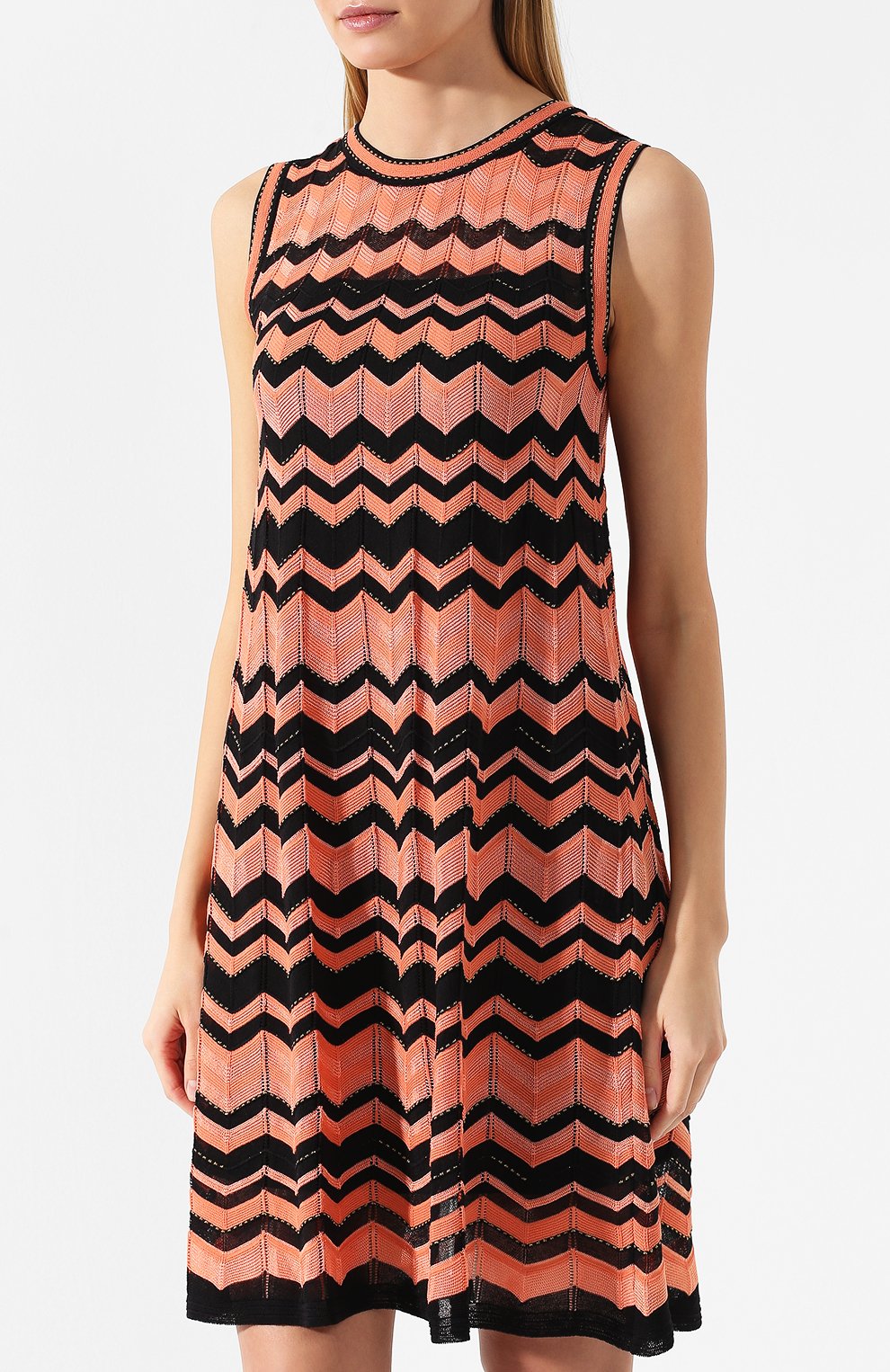 Платье из смеси вискозы и хлопка M MISSONI оранжевого цвета по цене 53600 руб., арт. 2DG00048/2K0009, фото 3 Платье из смеси вискозы и хлопка M MISSONI, арт. 2DG00048/2K0009, фото 3