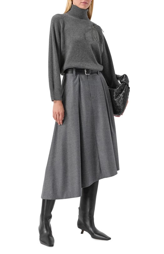 Кожаные сапоги Brunello Cucinelli MZSKC3057P Чёрный  MZSKC3057P Фото 3