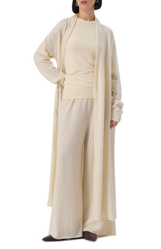 Кашемировые брюки Jil Sander J40KA0017/J13204 Бежевый  J40KA0017/J13204 Фото 2