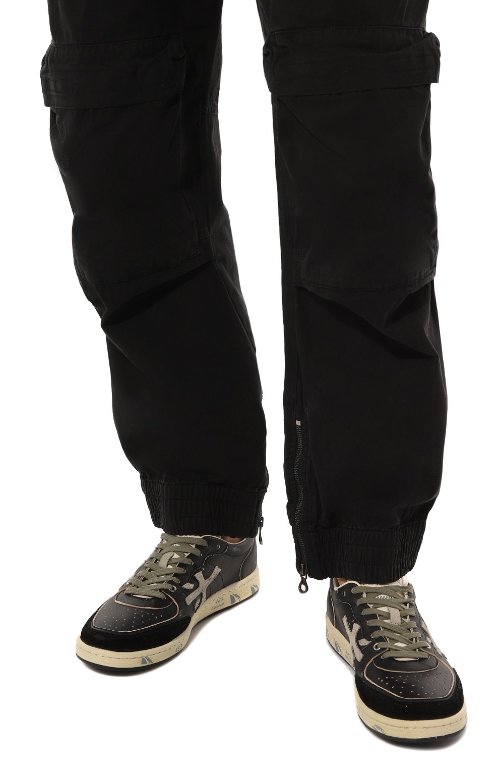 Кожаные кеды bskt clay PREMIATA черного цвета по цене 28000 руб., арт. BSKTCLAY/BSKT CLAY VAR 6909, фото 3 Кожаные кеды bskt clay PREMIATA, арт. BSKTCLAY/BSKT CLAY VAR 6909, фото 3