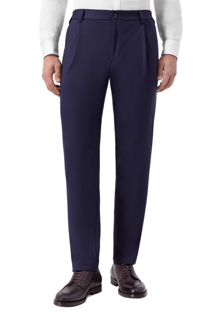 Шерстяные брюки WINDSOR темно-синего цвета по цене 52750 руб., арт. 13 FL0M0-J 10017032, фото 3 Шерстяные брюки WINDSOR, арт. 13 FL0M0-J 10017032, фото 3