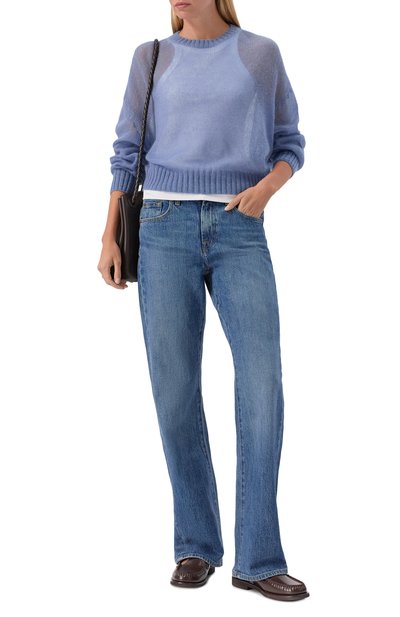 Пуловер BRUNELLO CUCINELLI голубого цвета по цене 108000 руб., арт. M2I776830, фото 2 Пуловер BRUNELLO CUCINELLI, арт. M2I776830, фото 2