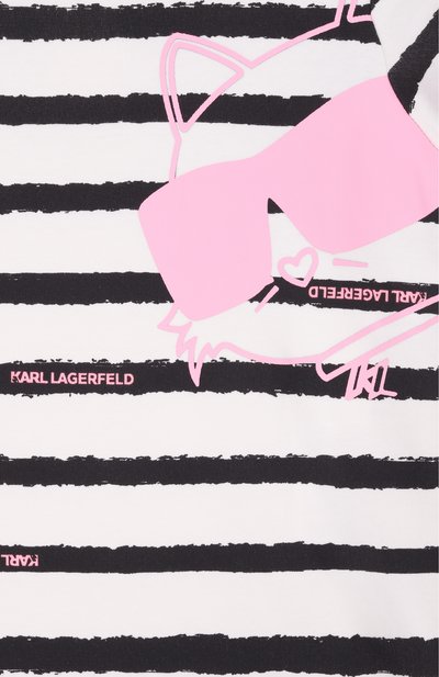 Хлопковое платье KARL LAGERFELD KIDS, арт. Z31058, фото 3