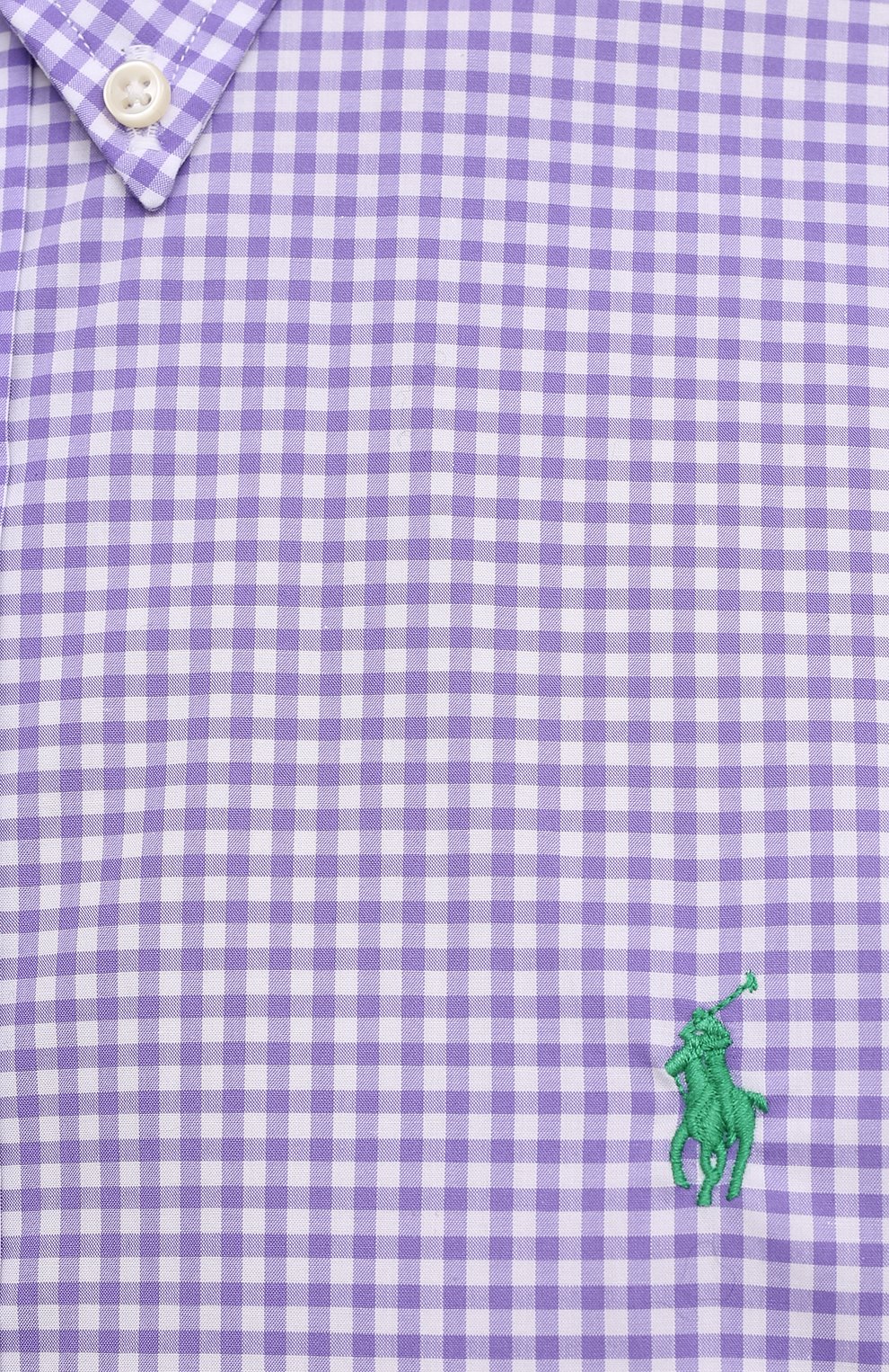 Хлопковая рубашка POLO RALPH LAUREN сиреневого цвета по цене 13700 руб., арт. 710828845/4656I, фото 5 Хлопковая рубашка POLO RALPH LAUREN, арт. 710828845/4656I, фото 5