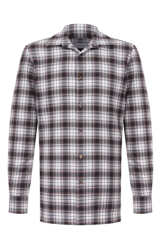 Хлопковая рубашка Giampaolo 608/TS43332 Коричневый 608/TS43332