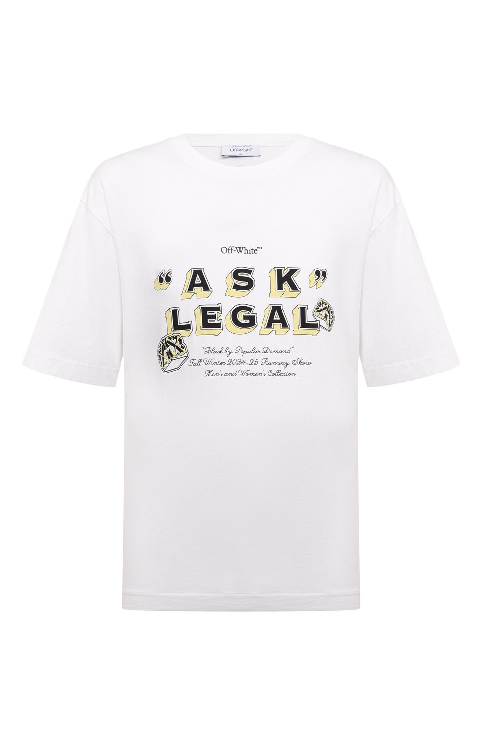 Хлопковая футболка OFF-WHITE, арт. 0MAA120W24JER003, фото 1