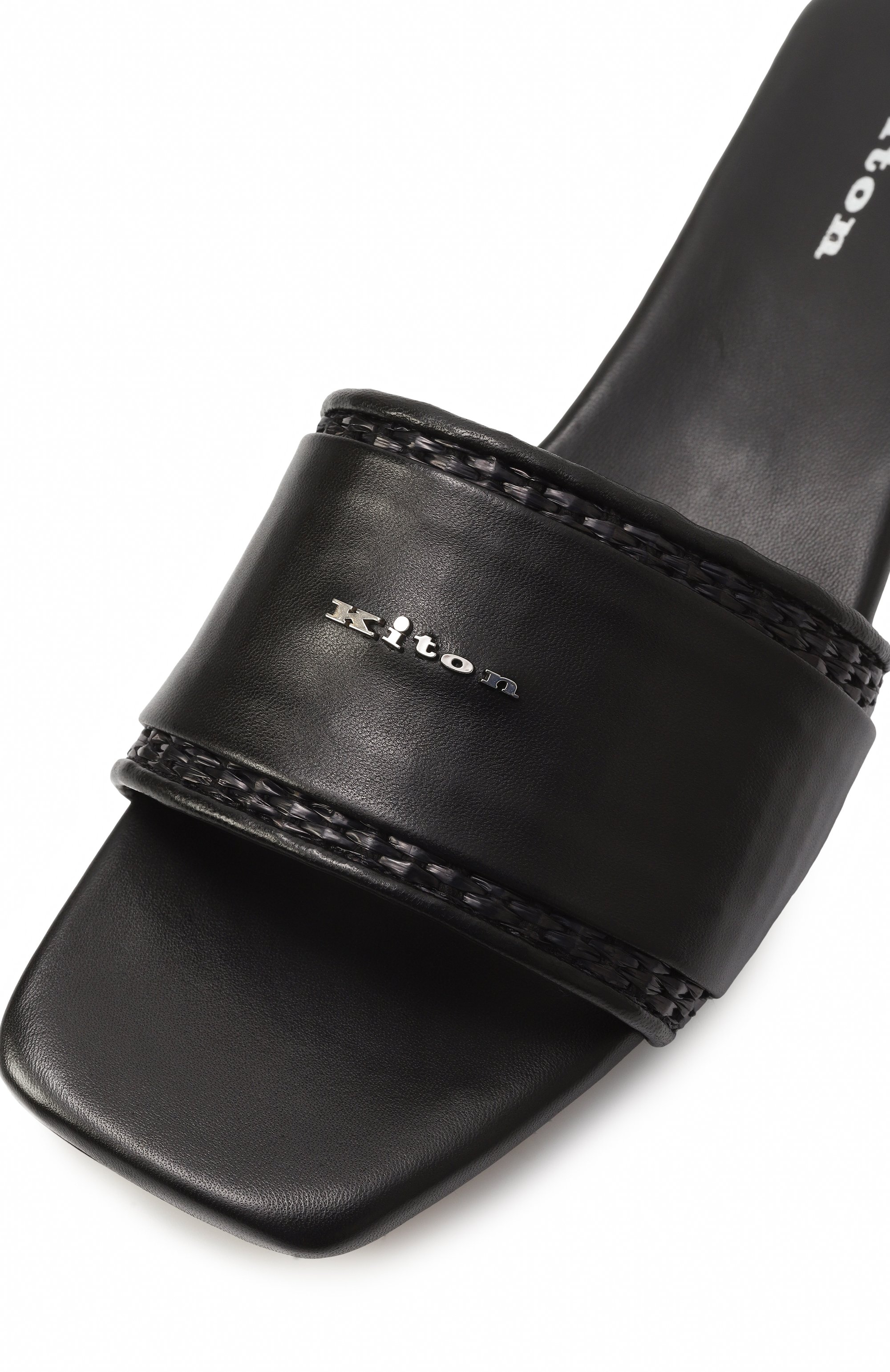 Кожаные шлепанцы KITON, арт. D59814N0117902, фото 7