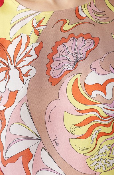 Шелковый топ EMILIO PUCCI розового цвета по цене 88950 руб., арт. 0ERM21/0E731, фото 5 Шелковый топ EMILIO PUCCI, арт. 0ERM21/0E731, фото 5