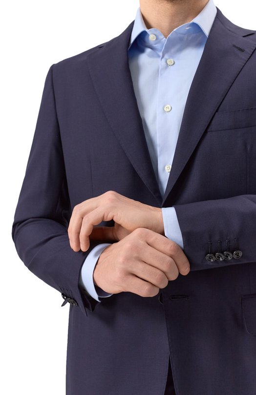 Шерстяной костюм Kiton UA81K0982894 Синий  UA81K0982894 Фото 8