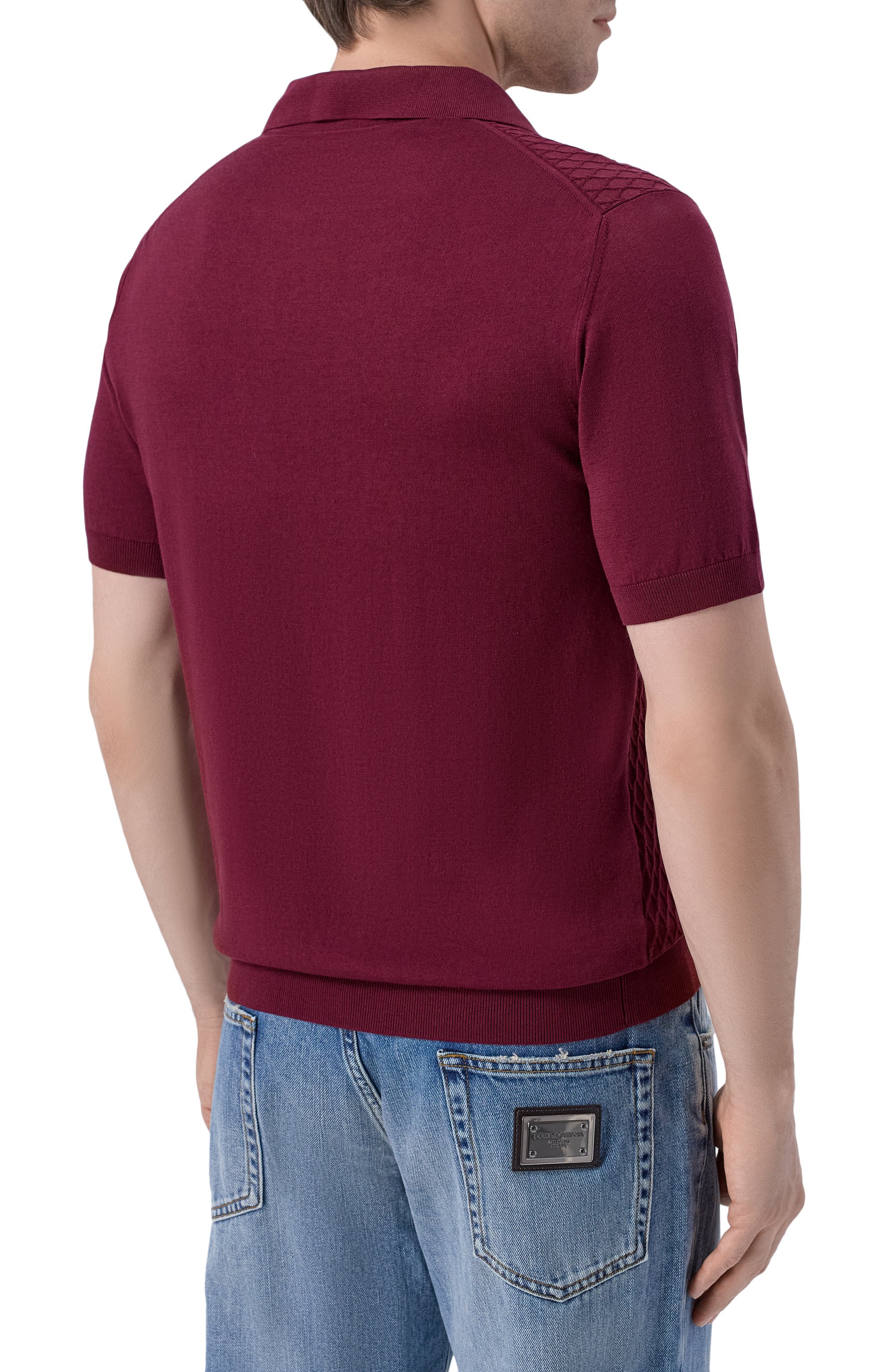 Поло из хлопка и шелка ANDREA CAMPAGNA, арт. SU26ST210-03/FST26, фото 4