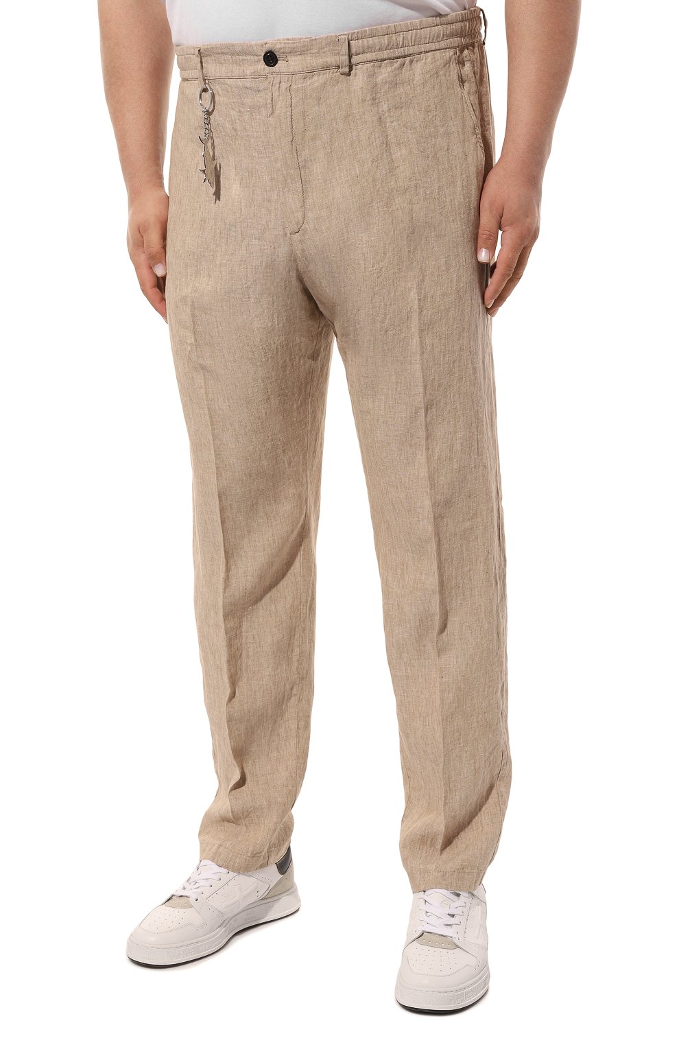 Льняные брюки PAUL&SHARK бежевого цвета по цене 39950 руб., арт. 23414041/62-64, фото 3 Льняные брюки PAUL&SHARK, арт. 23414041/62-64, фото 3