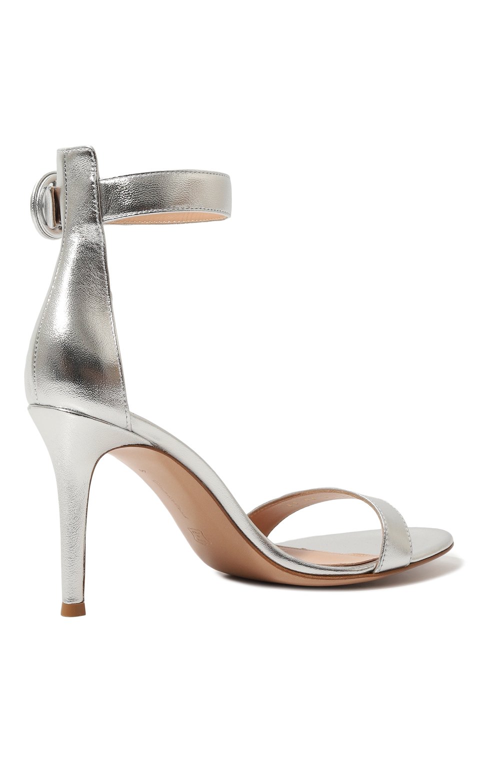 Кожаные босоножки portofino GIANVITO ROSSI серебряного цвета по цене 75750 руб., арт. G60953.85RIC.NPSARGE, фото 5 Кожаные босоножки portofino GIANVITO ROSSI, арт. G60953.85RIC.NPSARGE, фото 5