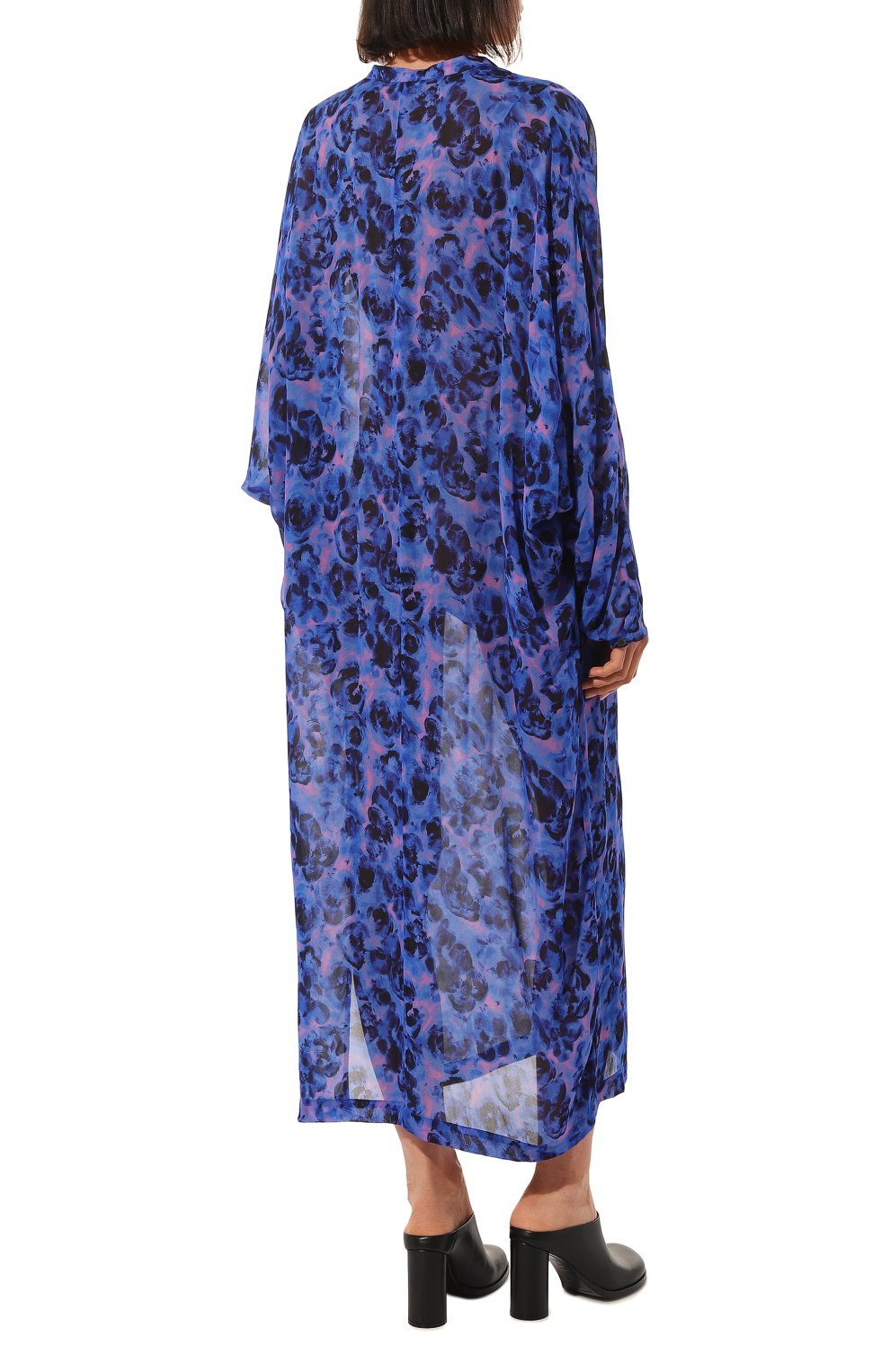 Платье из вискозы DRIES VAN NOTEN синего цвета по цене 106000 руб., арт. 231-011042-6139, фото 4 Платье из вискозы DRIES VAN NOTEN, арт. 231-011042-6139, фото 4