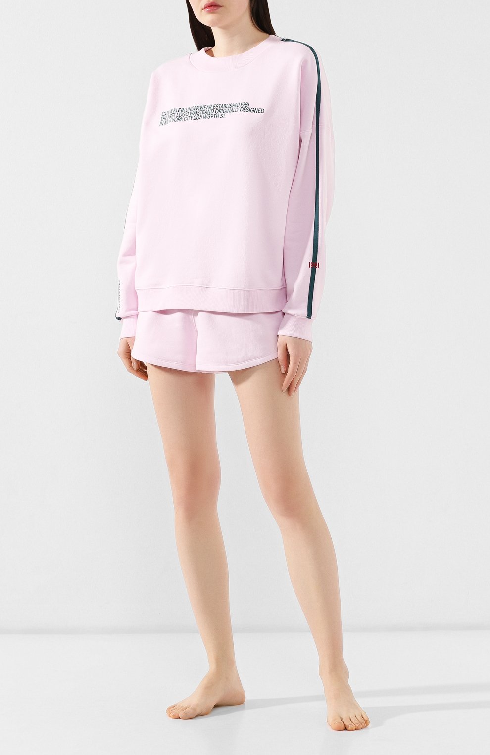 Хлопковый свитшот CALVIN KLEIN розового цвета по цене 7330 руб., арт. QS6187E, фото 2 Хлопковый свитшот CALVIN KLEIN, арт. QS6187E, фото 2