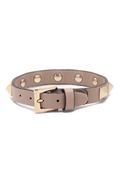 Женский кожаный браслет rockstud VALENTINO бежевого цвета, арт. SW0J0255/VIT | Фото 2 (Материал внутренний: Не назначено; Региональные ограничения белый список (Axapta Mercury): Не проставлено; Материал: Натуральная кожа; Нос: Не проставлено; Статус проверки: Проверена категория)