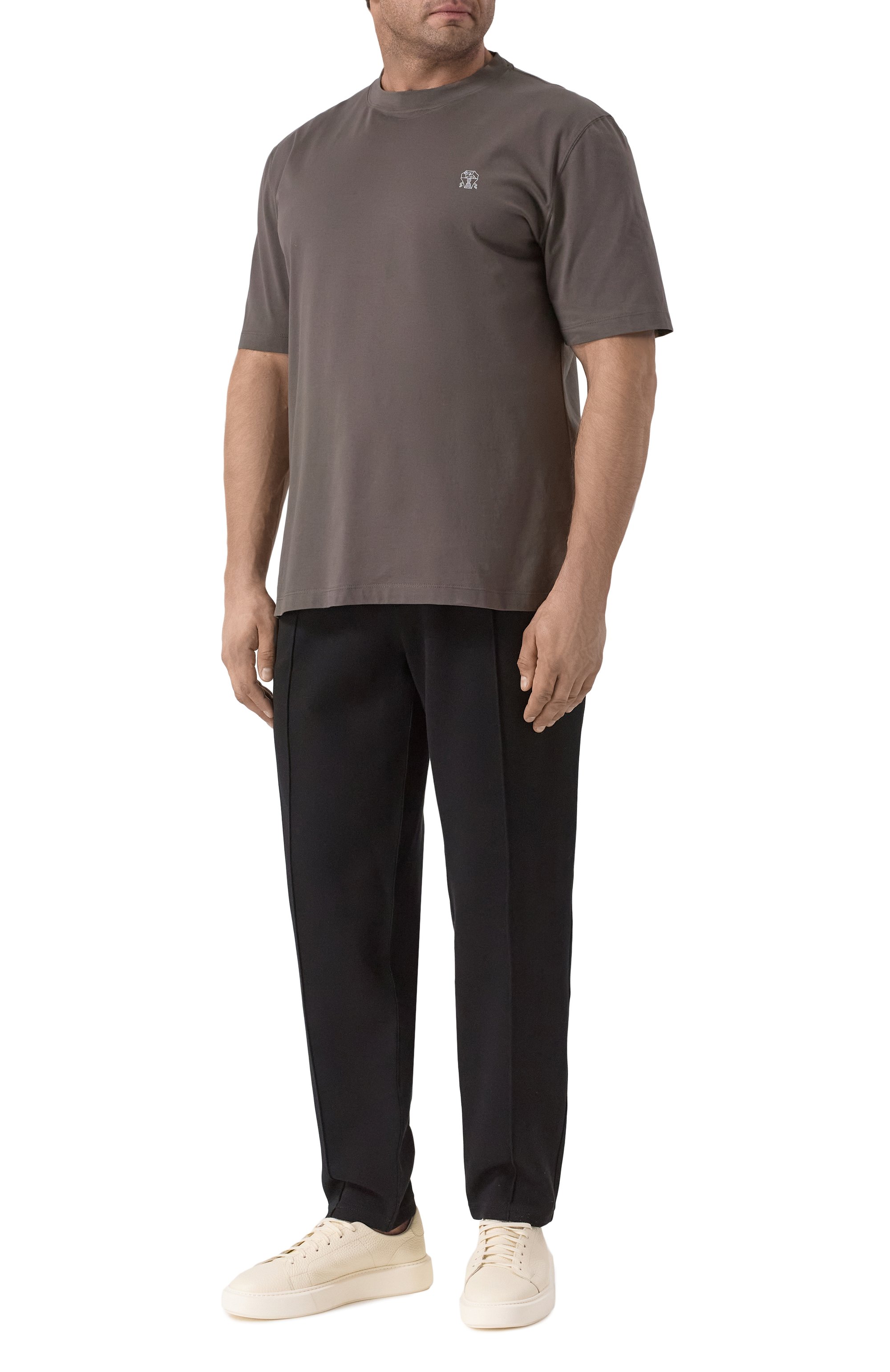 Брюки из хлопка и кашемира BRUNELLO CUCINELLI, арт. MM8313212G, фото 2