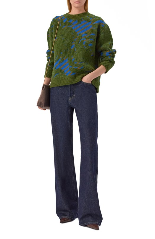 Шерстяной свитер Dries Van Noten 252-011254-2725 Зелёный  252-011254-2725 Фото 2