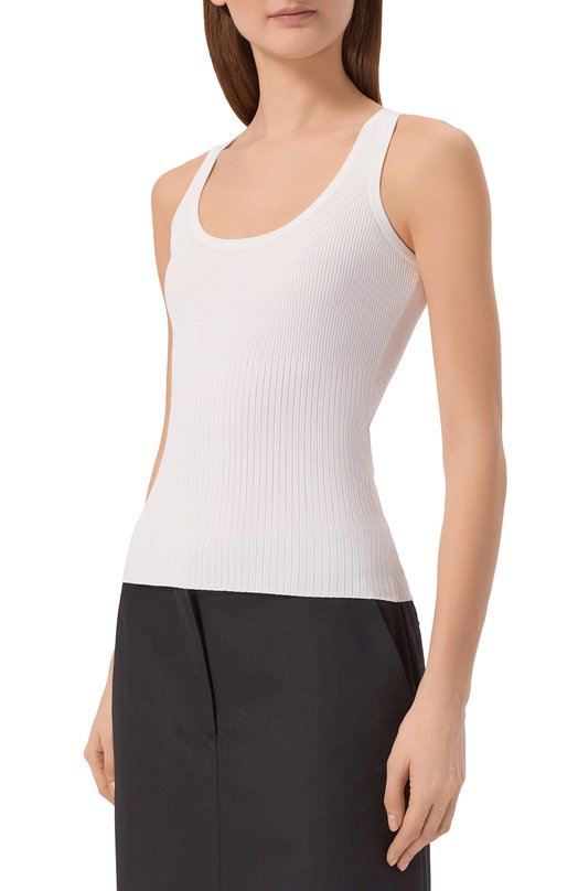 Майка из вискозы Max Mara MXMGHIR0 Белый  MXMGHIR0 Фото 3