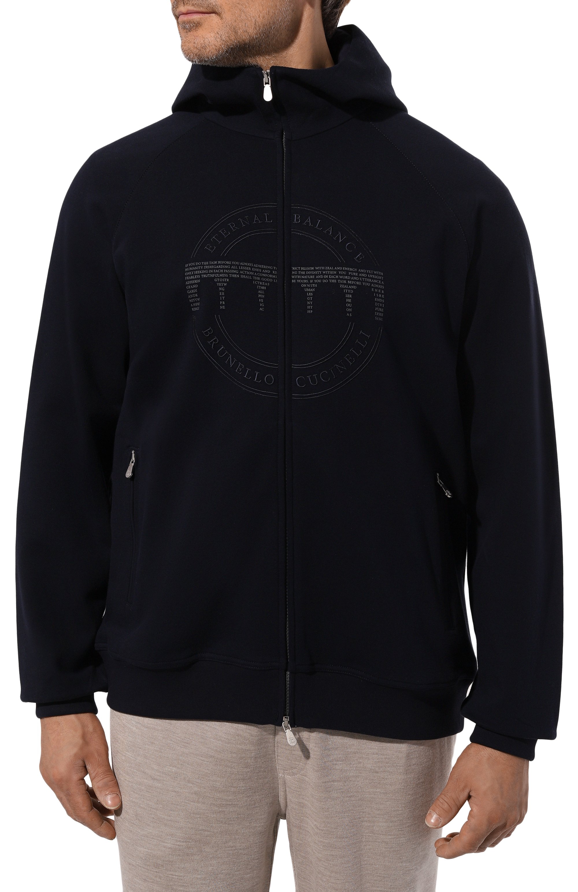 Хлопковая толстовка BRUNELLO CUCINELLI, арт. MM8363130G, фото 3