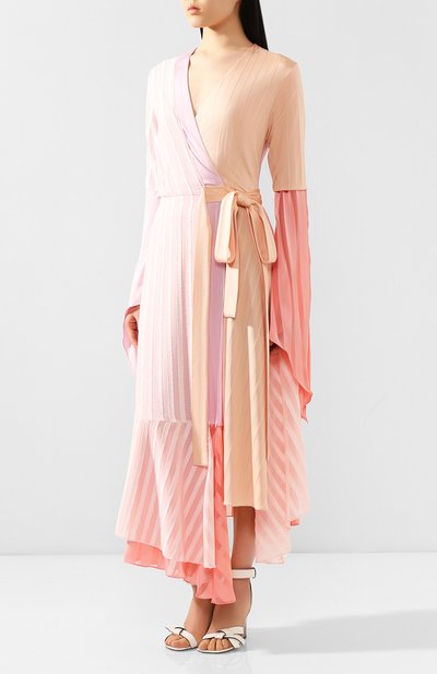 Платье с поясом LOEWE розового цвета по цене 399500 руб., арт. S540335X86, фото 3 Платье с поясом LOEWE, арт. S540335X86, фото 3