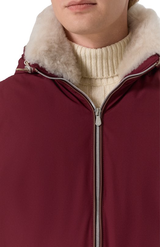 Утепленный жилет Brunello Cucinelli MV4061656 Бордовый  MV4061656 Фото 5