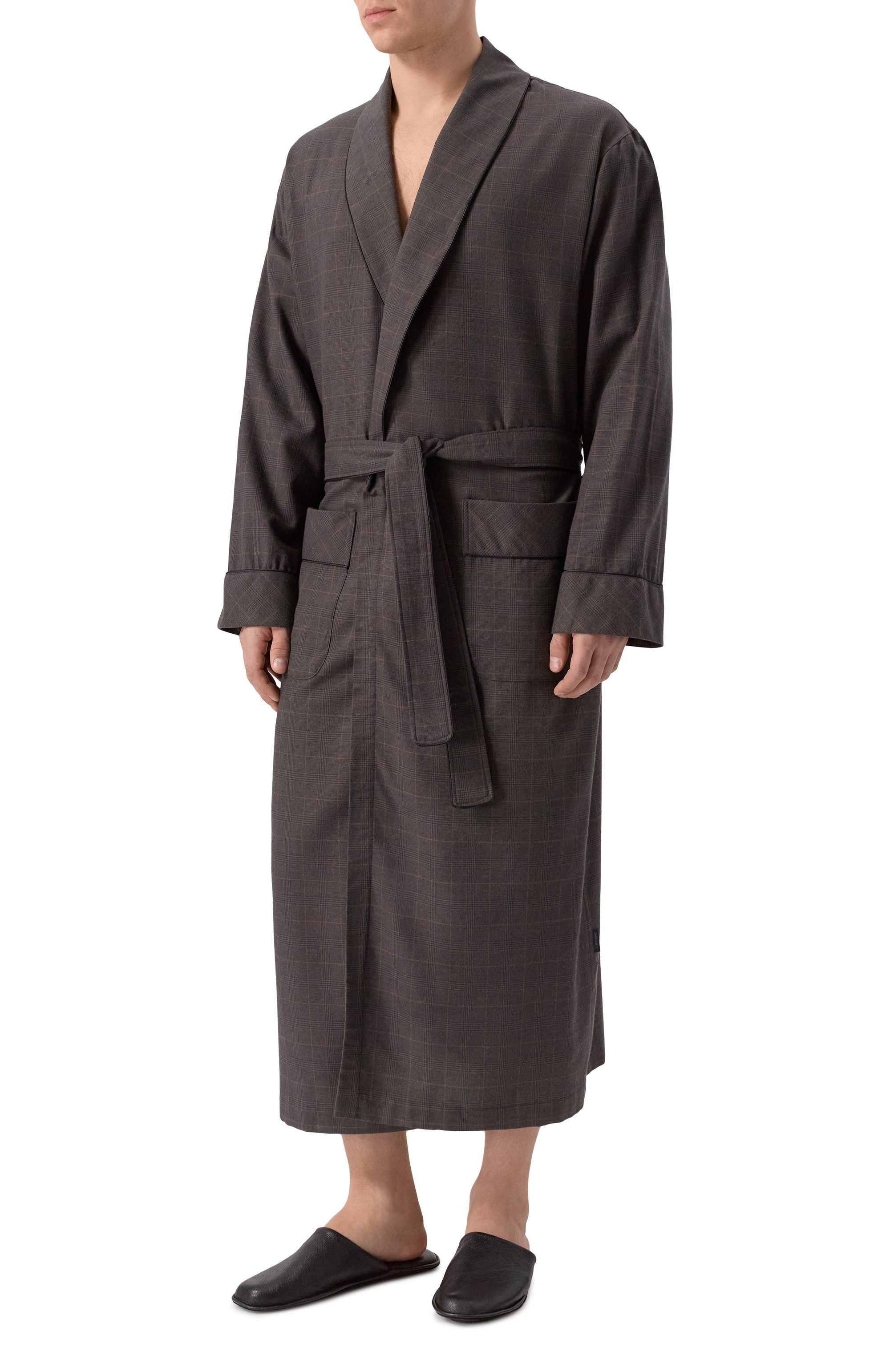 Халат из хлопка и шерсти ZIMMERLI, арт. 4600-75143, фото 2