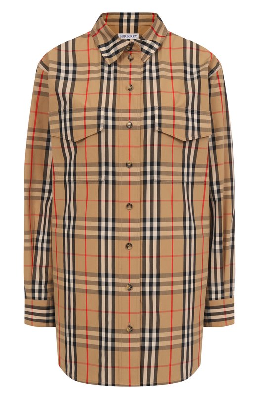Хлопковая рубашка Burberry 8111851 Бежевый 8111851