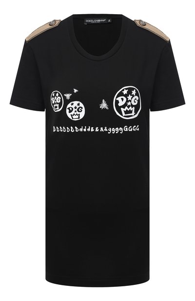 Женская хлопковая футболка DOLCE & GABBANA, арт. F8M22Z/G7WVH