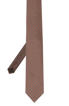 Мужской шелковый галстук BROUBACK коричневого цвета, арт. TIE 8CM/SS24 | Фото 3 (Материал: Текстиль, Шелк; Материал сплава: Проставлено; Нос: Не проставлено; Принт: С принтом)