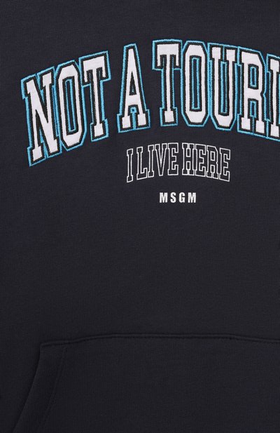 Хлопковое худи MSGM KIDS, арт. S6MSJBHS295, фото 3