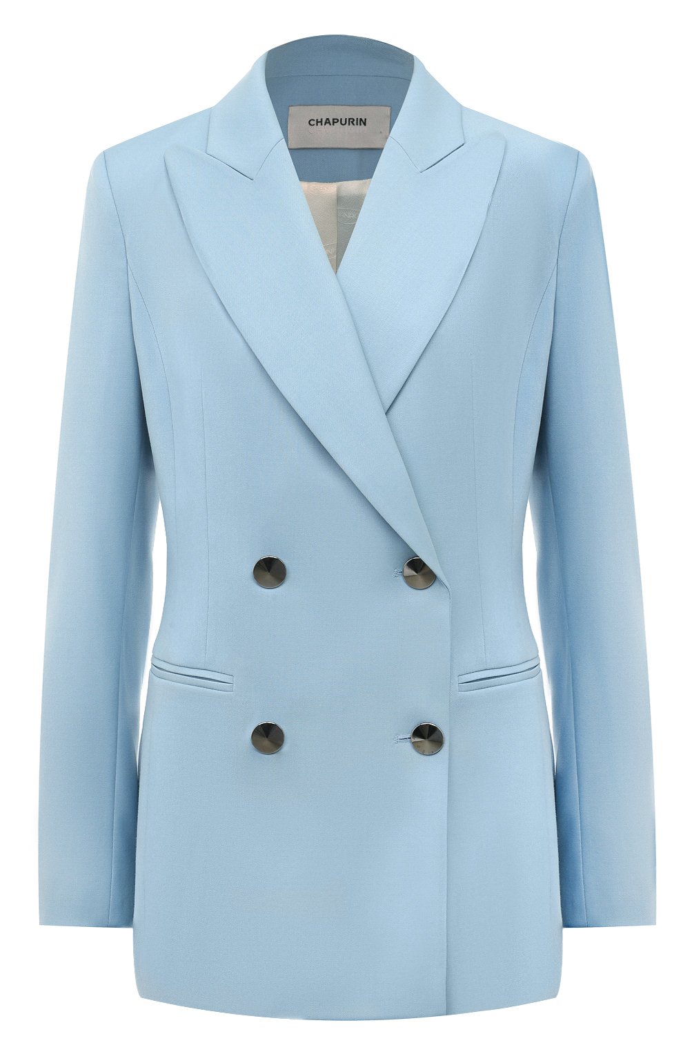 Жакет CHAPURIN голубого цвета по цене 100000 руб., арт. JT/17680/28363-М/SS24, фото 1 Жакет CHAPURIN, арт. JT/17680/28363-М/SS24, фото 1