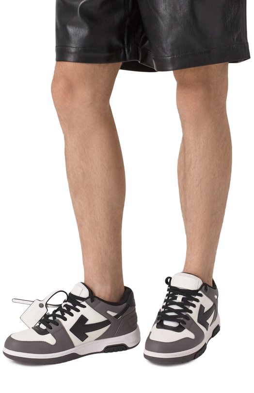 Кожаные кеды Out of Office Off-White 0MIA189C99LEA013 Серый  0MIA189C99LEA013 Фото 3